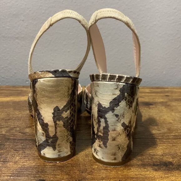 Deimille For Diane B Slingback Snakeskin Heels Size 8 (38) - Picture 4 of 10